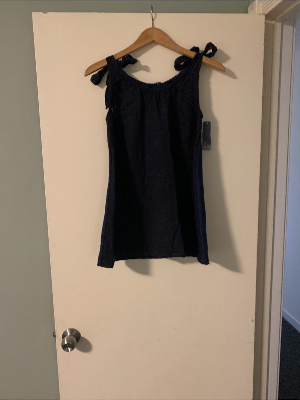 Women’s Navy Tie-Shoulder Tank Top